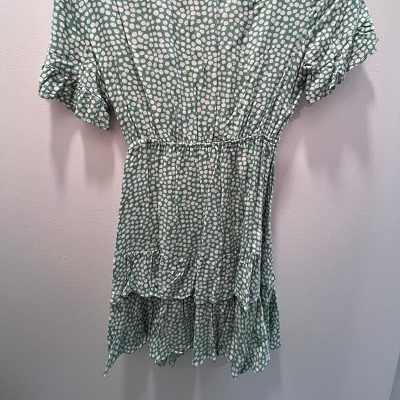 Left Coast Tie Front Ruffle Mini Dress - Picture 3 of 3